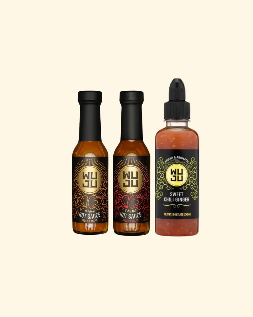 Original Hot Sauce + Extra Hot Sauce + Sweet Chili Ginger Sauce (3-Pack)