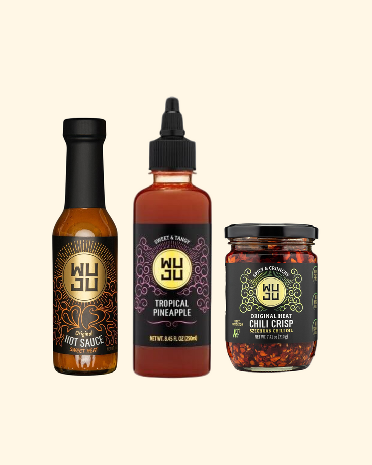 Original Hot Sauce + Tropical Pineapple Sauce + Original Chili Crisp (3-Pack)